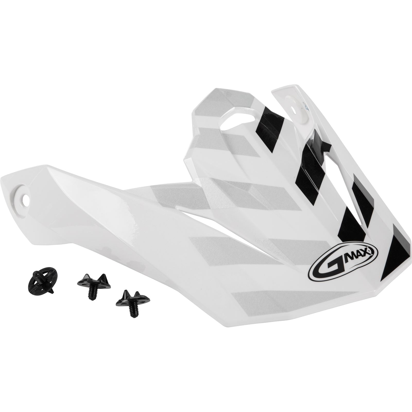 GMax MX-86 Fame Visor with Screws - White/Silver/Grey G086072_1063937