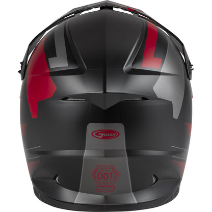 GMax MX-86 Off-Road Fame Helmet - Matte Black/Red/Silver - Medium [MPN: D3864325]_1063993