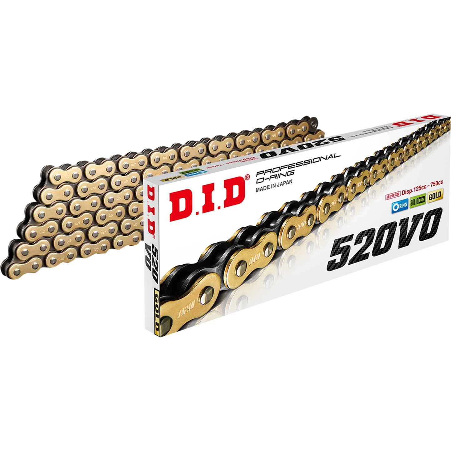 D.I.D. 520 VO Drive Chain - Gold & Black - 120 Link [MPN: M520VOG120FB]_1051333
