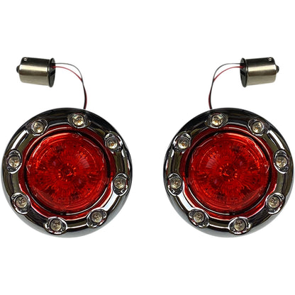 Custom Dynamics Bullet Turn Signal 1156 - Chrome - Red Lens PB-BR-RR 56-CR_1051269