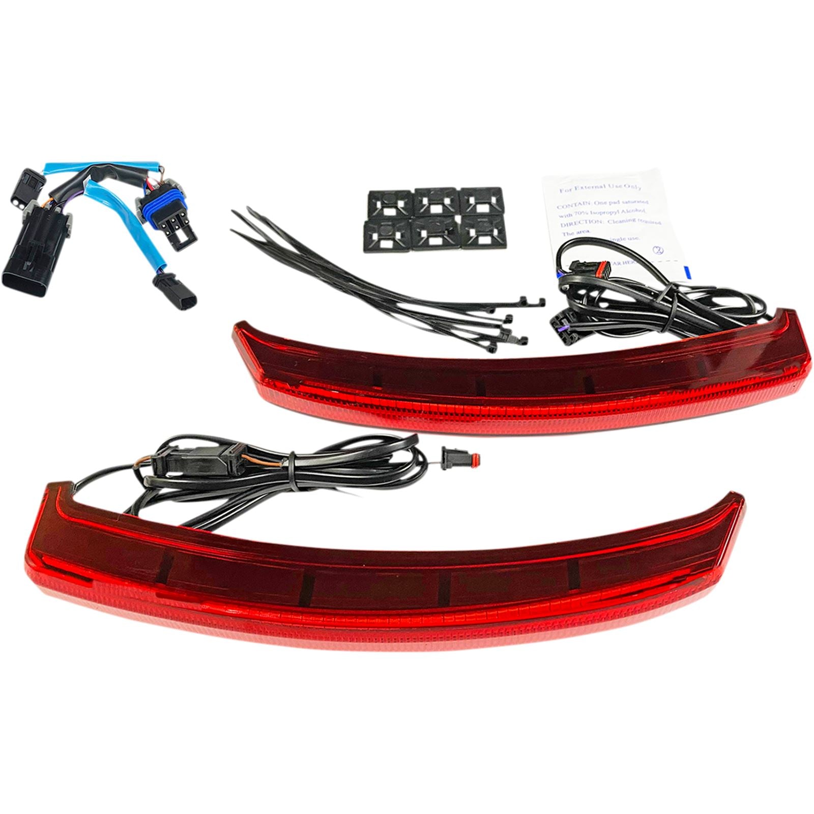 Custom Dynamics Saddlebag Lights - Challenger - Red Lens INDBAG-SWP-R_1051400