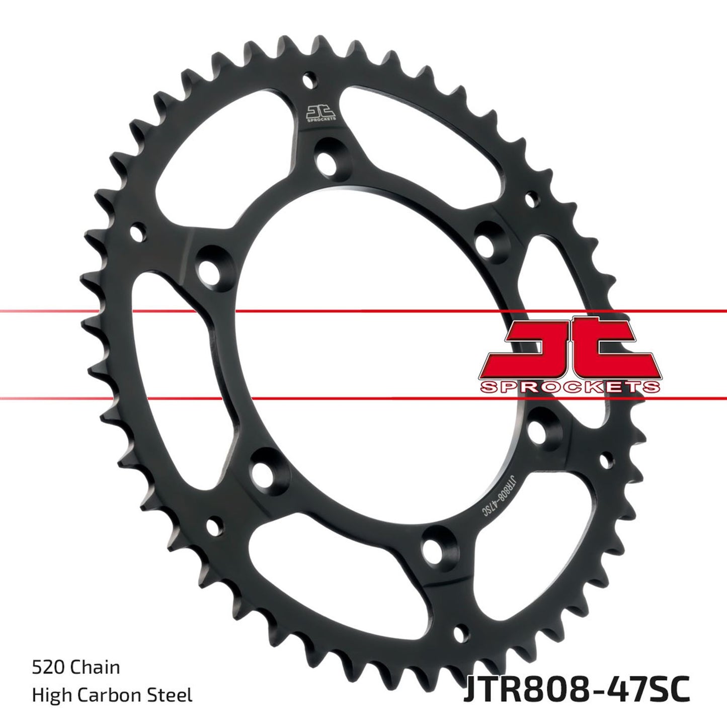 JT Sprockets Rear Sprocket Steel - 47T-520 for Kawasaki/Suzuki JTR808.47SC_1133946