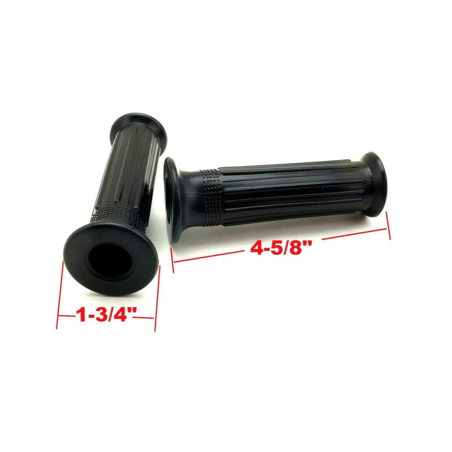 2FastMoto Pair of Rubber Grips - Ribbed Black for 7/8" Bars  53165-116-670_756902