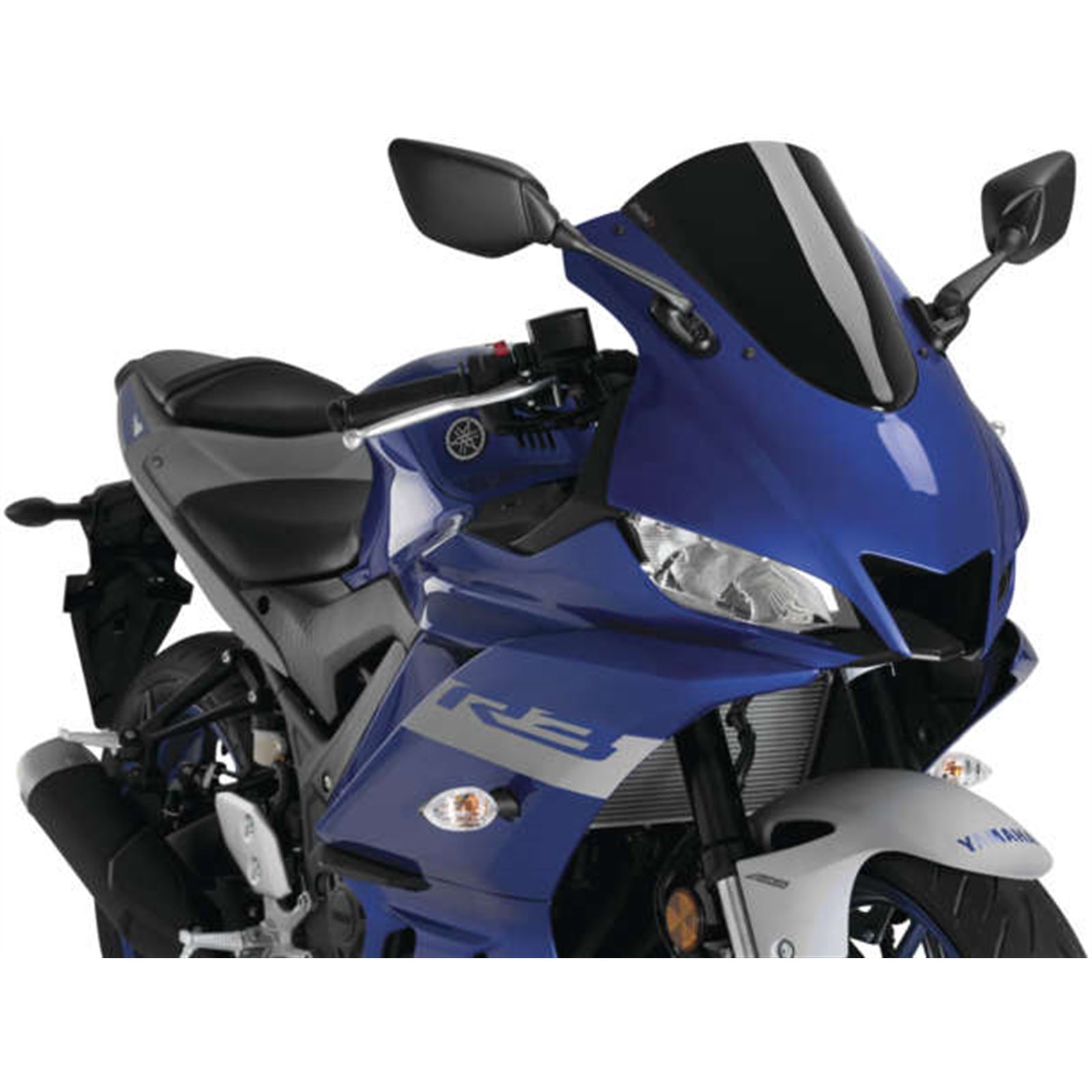 Puig Race Windscreen - Black - YZF-R3 CLOSEOUT [MPN: 3737N]_1373016