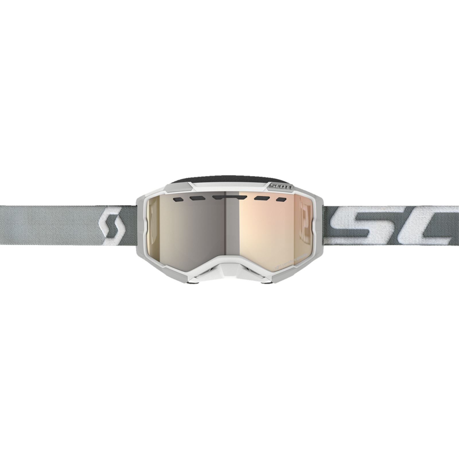 Scott Fury Snow Cross Goggles - White/Grey with LS Bronze Chrome Lens 278604-1039245_1161339
