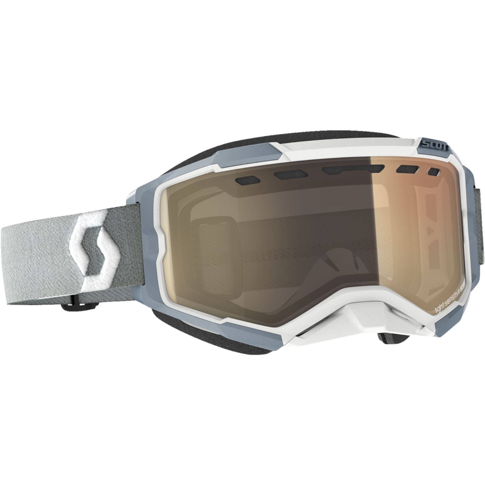 Scott Fury Snow Cross Goggles - White/Grey with LS Bronze Chrome Lens 278604-1039245_1161340