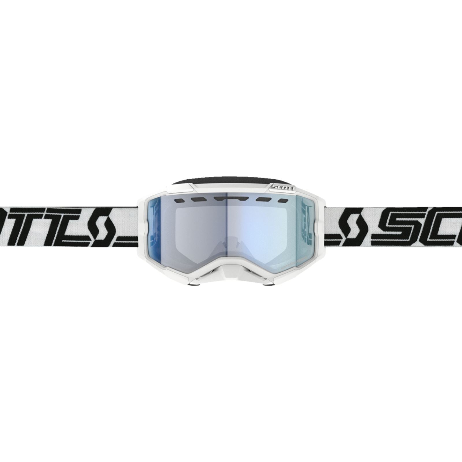 Scott Fury Snow Cross Goggles - White/Black with Blue Lens 278605-1035107_1161315