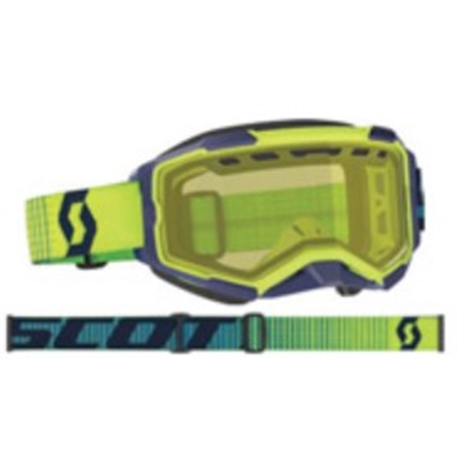 Scott Fury Snow Cross Goggles - Blue/Yellow with Yellow Lens 278605-1054029_859259