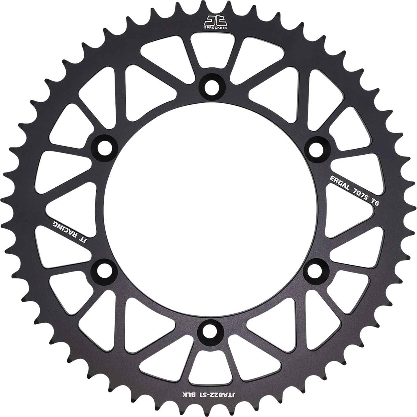 JT Sprockets Rear Sprocket - 520 - Black - 51 Tooth JTA822.51BLK_1051480