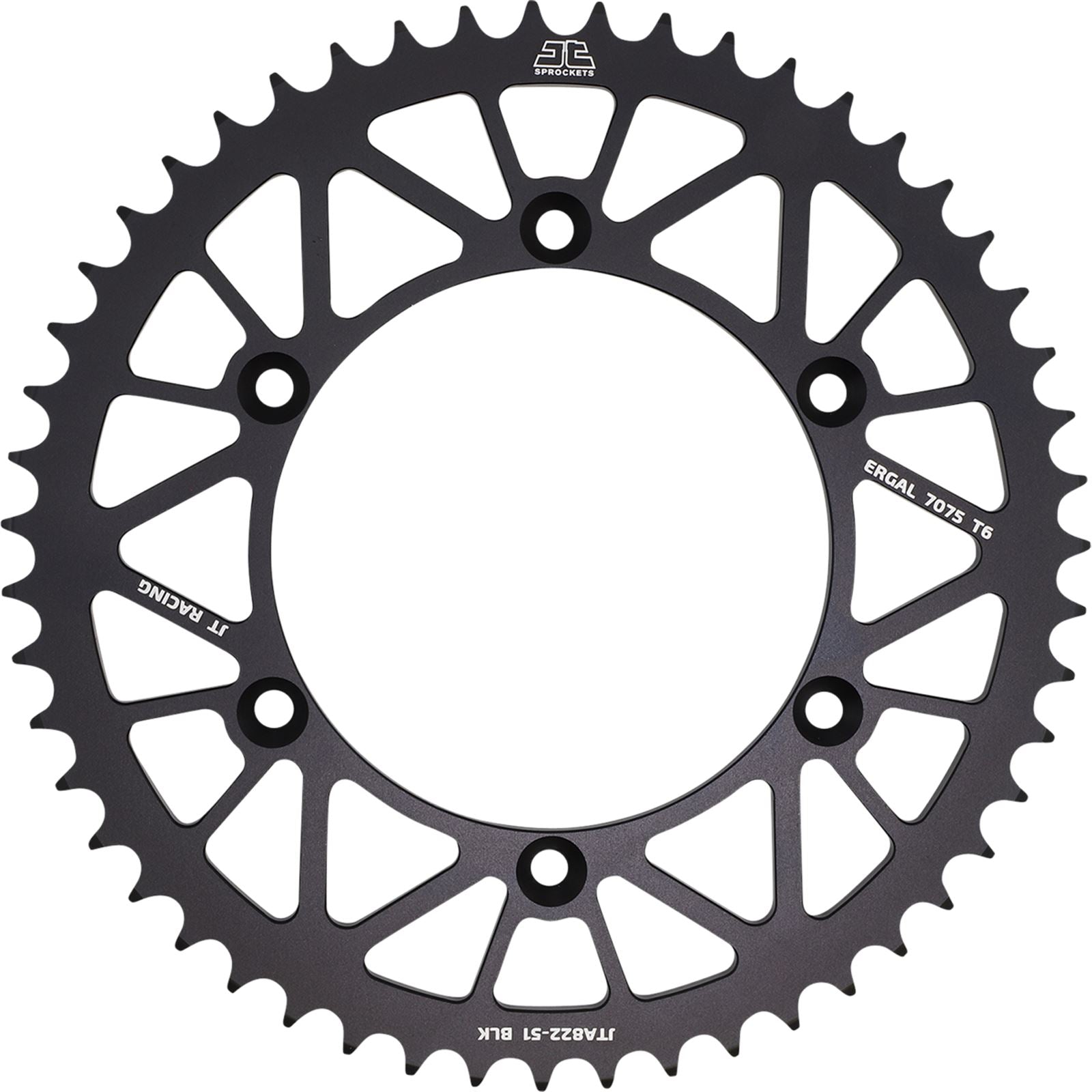 JT Sprockets Rear Sprocket - 520 - Black - 51 Tooth JTA822.51BLK_1051480