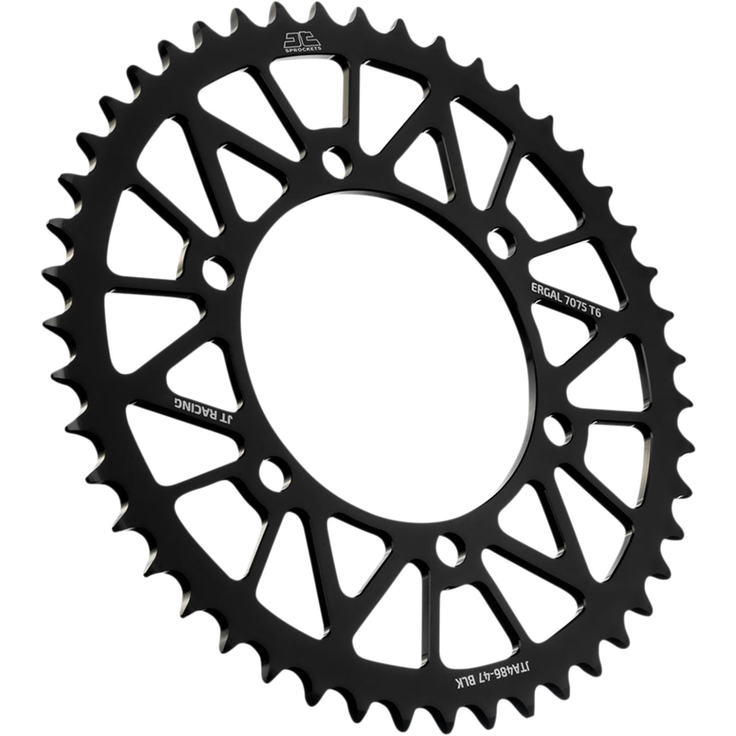 JT Sprockets Rear Sprocket for Kawasaki/Yamaha - Black - 47-Tooth JTA486.47BLK_1097671