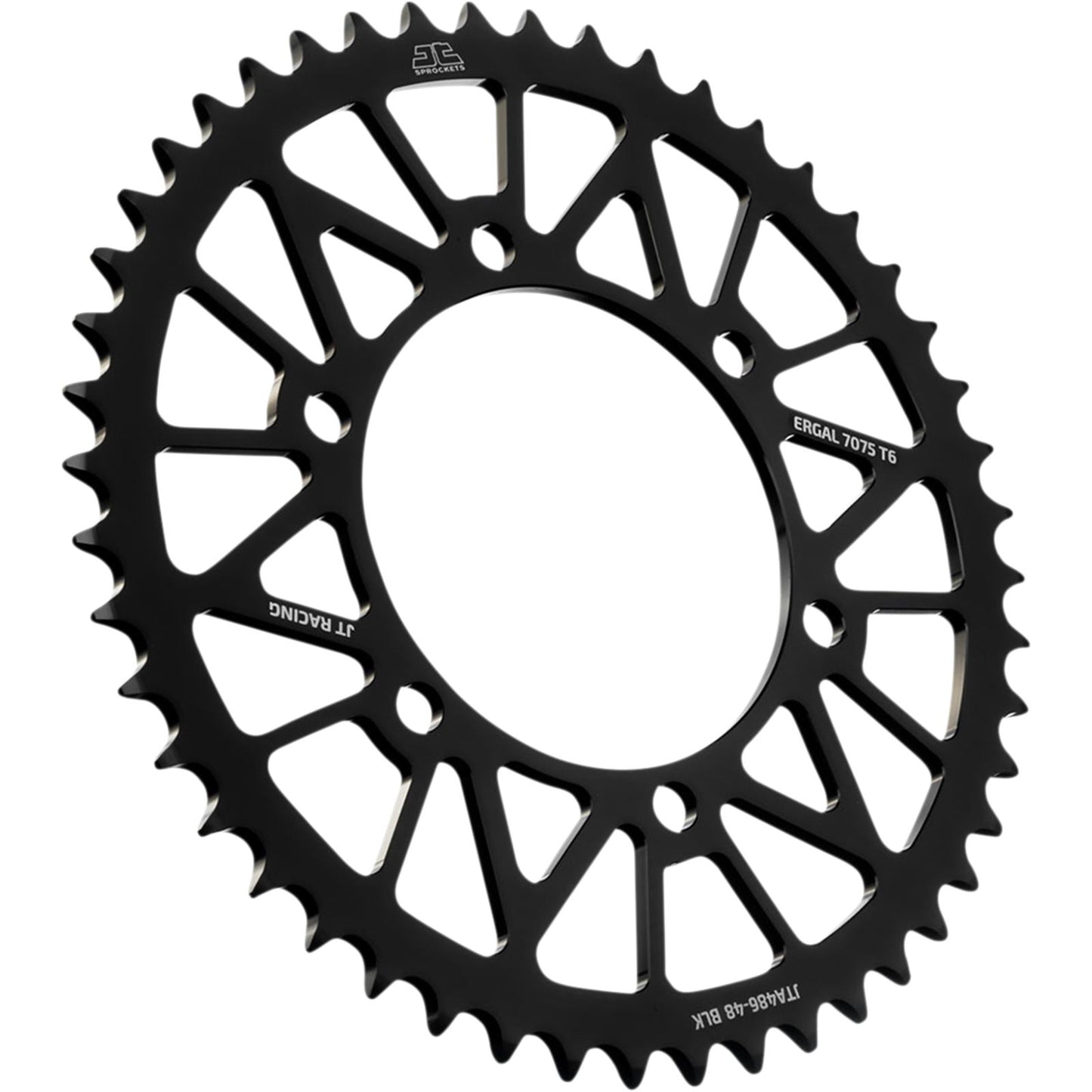 JT Sprockets Rear Sprocket for Kawasaki/Yamaha - Black - 48-Tooth JTA486.48BLK_1089744