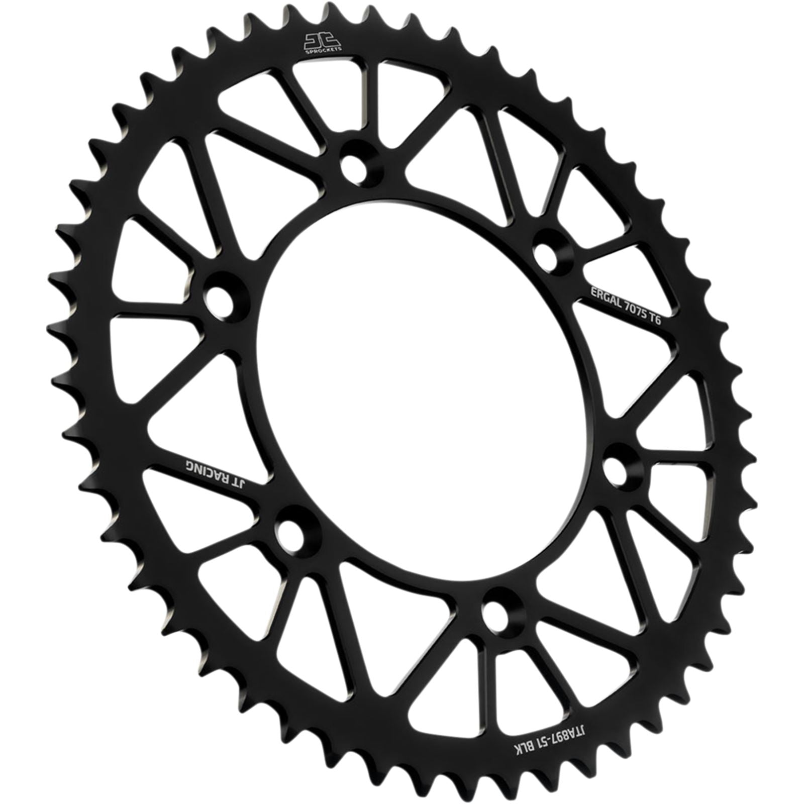 JT Sprockets Rear Racelite Sprocket - Aluminum 51T-520 - Black for Husqvarna/KTM JTA897.51BLK_1133938