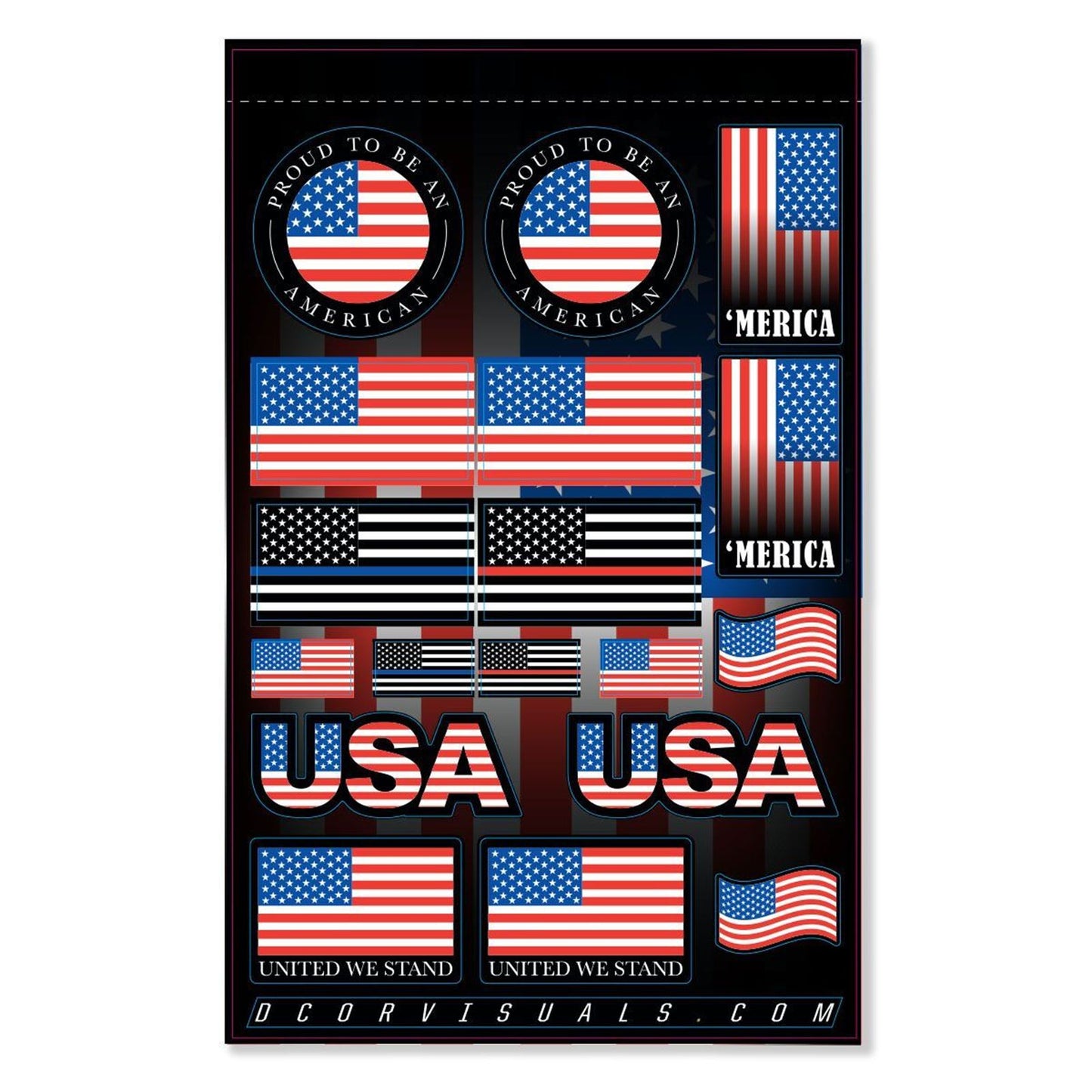D'Cor Decal Sheet - USA [MPN: 40-90-120]_1009482