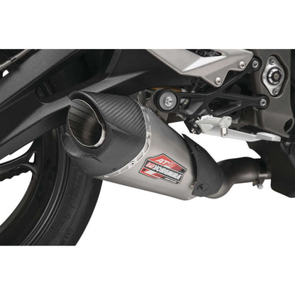 Yoshimura Street Slip-On AT2 Works Finish Stainless Steel Carbon Fiber End Cap 19680BP521_986295