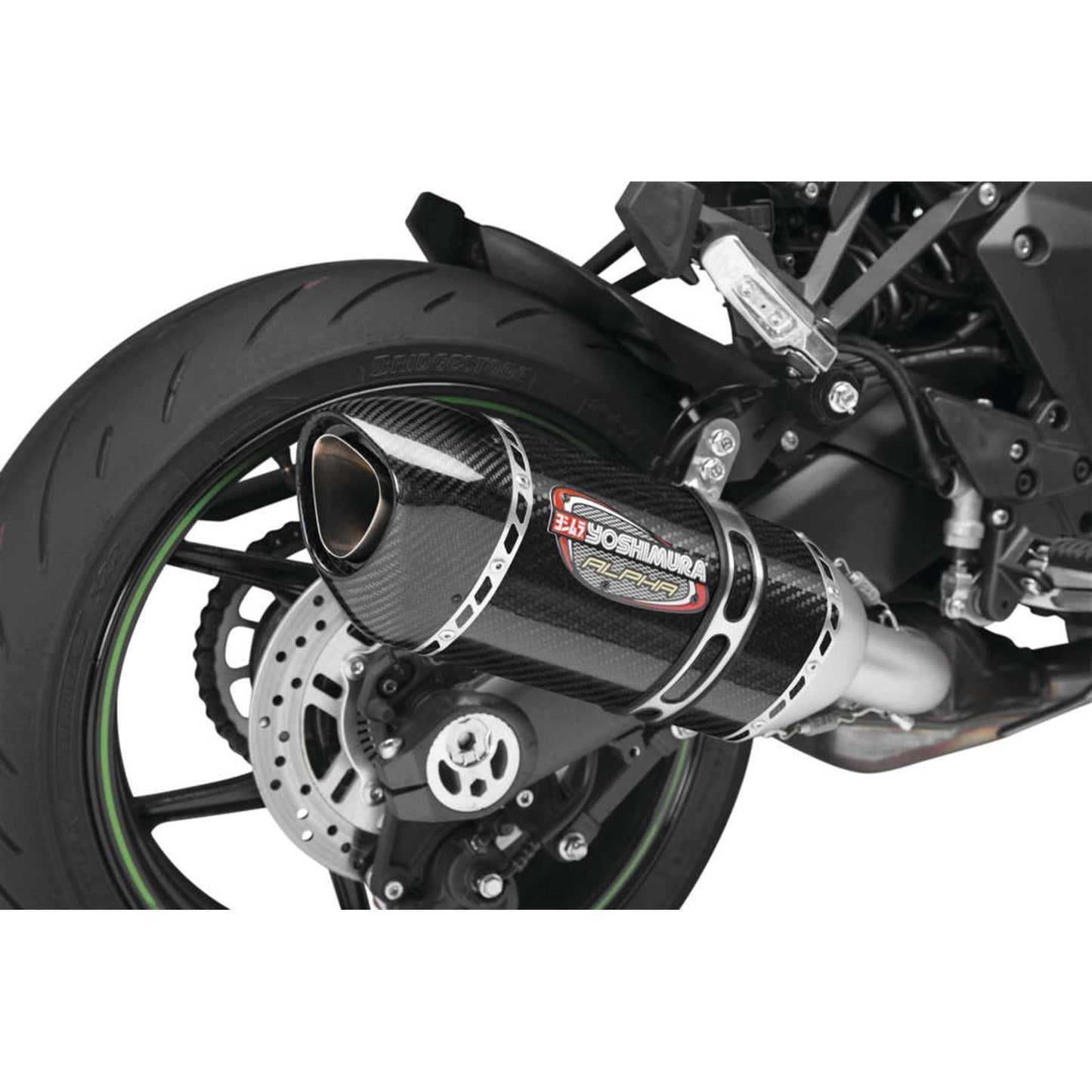 Yoshimura Exhaust Street Alpha Slip-On SS/CF for Kawasaki 14161BP220_984063