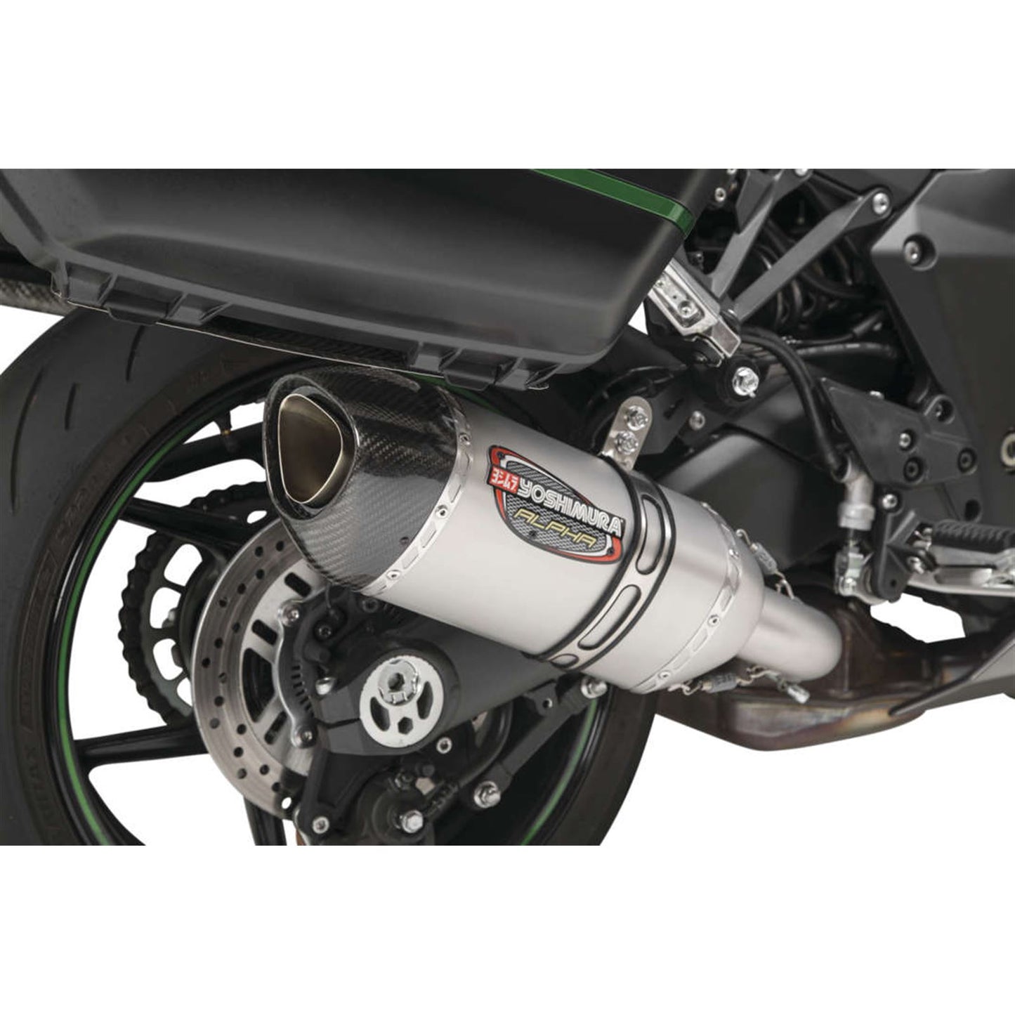 Yoshimura Alpha Slip-On Exhaust - Stainless Steel with Carbon Fiber End Cap 14161BP520_982385