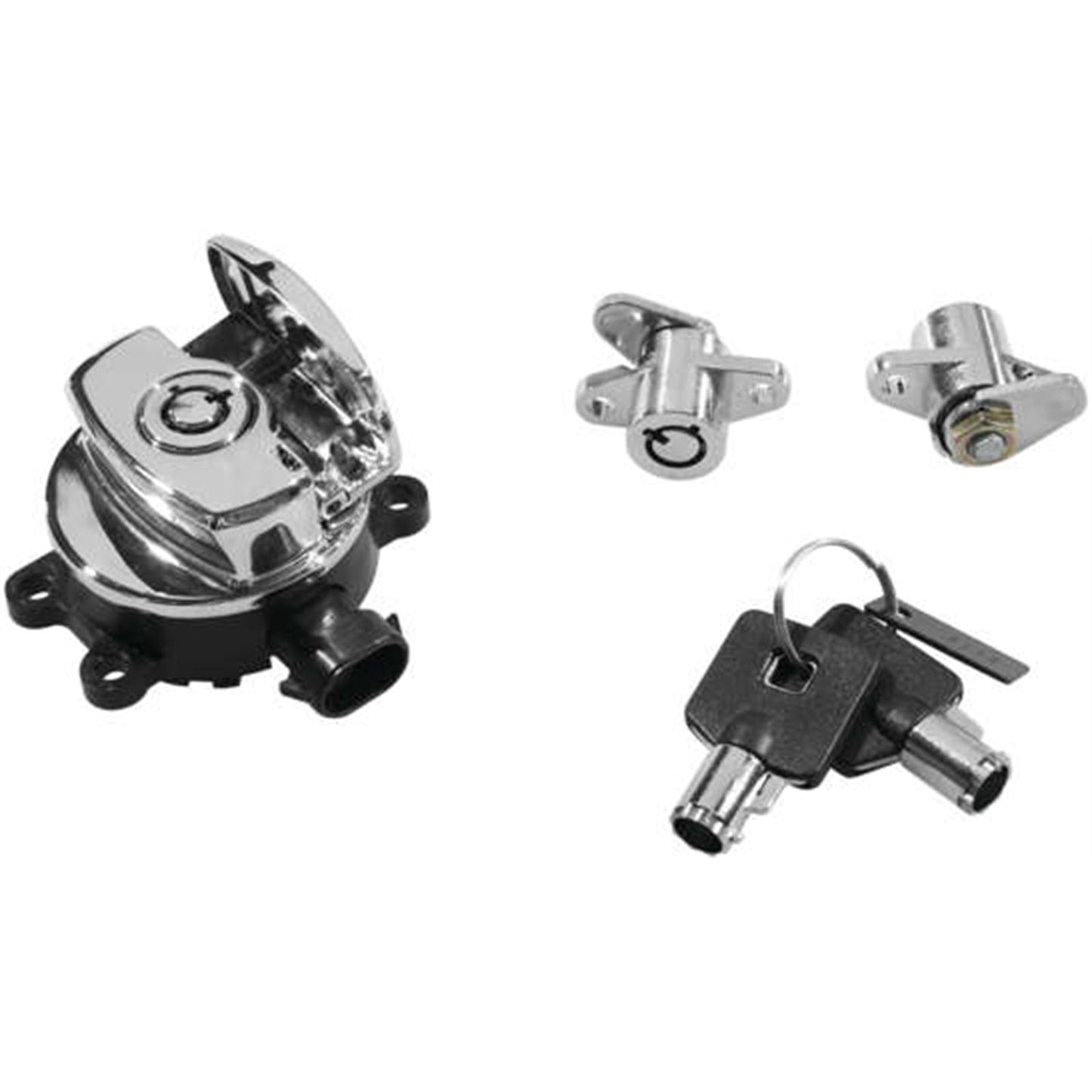Biker's Choice Ignition Switch and Saddlebag Lock Kit - Chrome 78403_989954