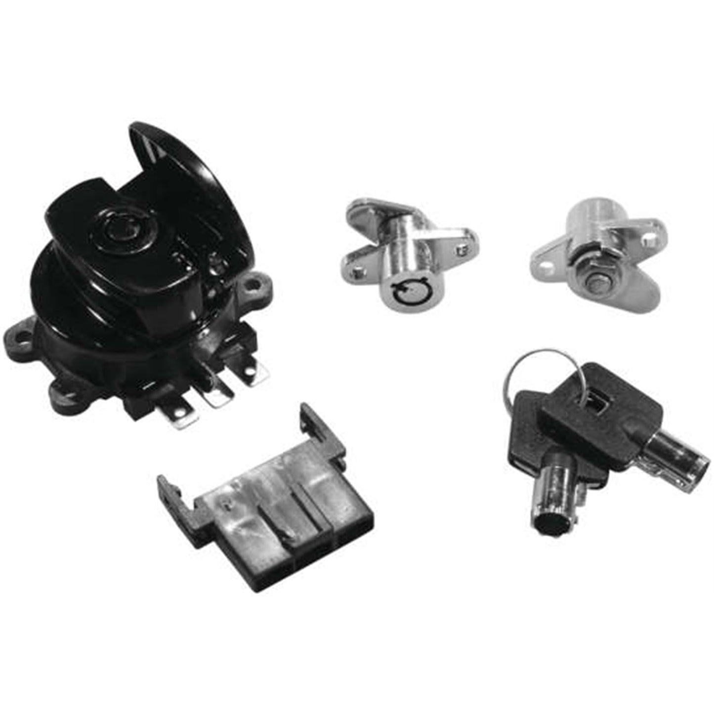 Biker's Choice Ignition Switch and Saddlebag Lock Kit - Black [MPN: 78404B]_992444
