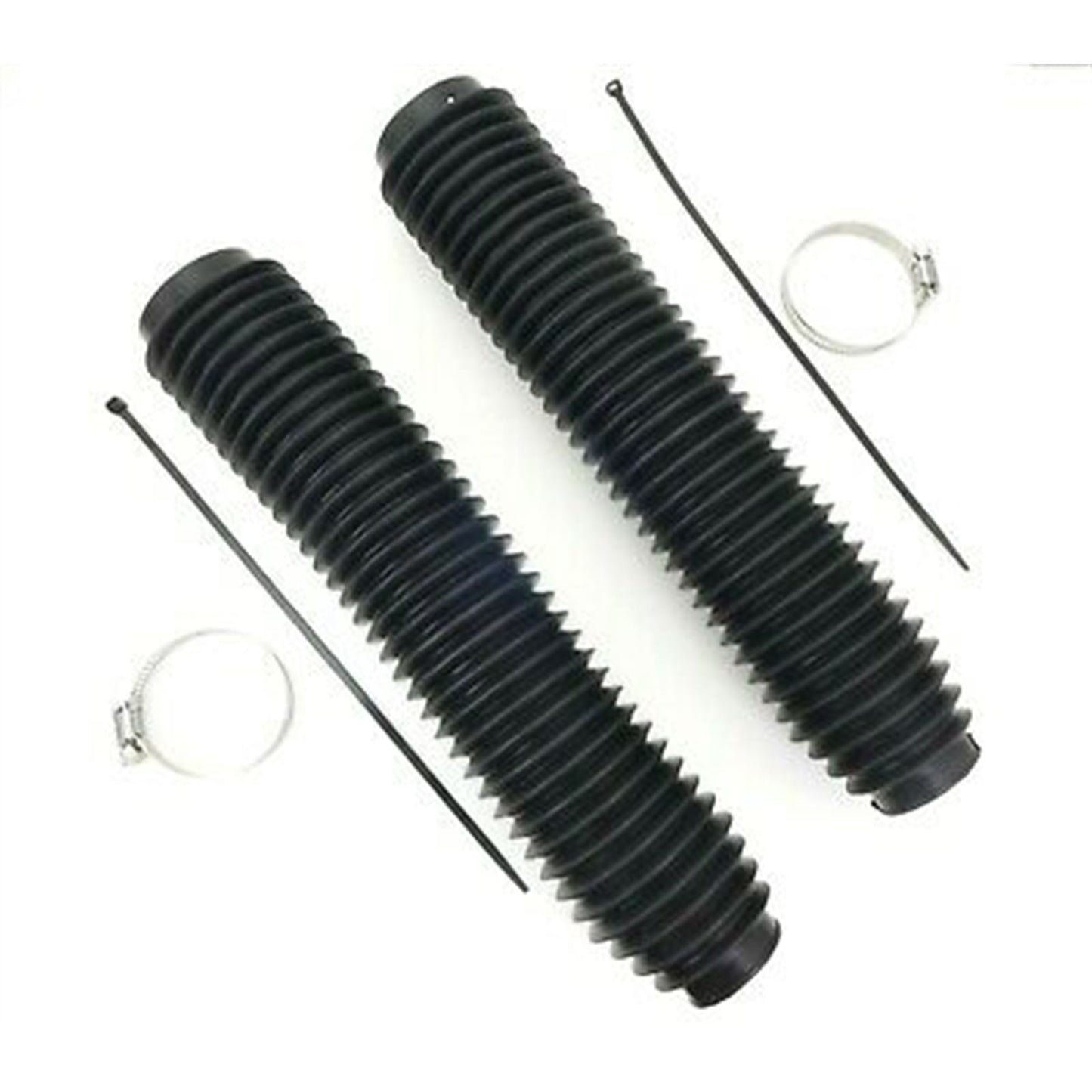 2FastMoto Fork Boots Gaiters Rubber 35 Ribs 43mm With 380mm Length  06-4048b_680681