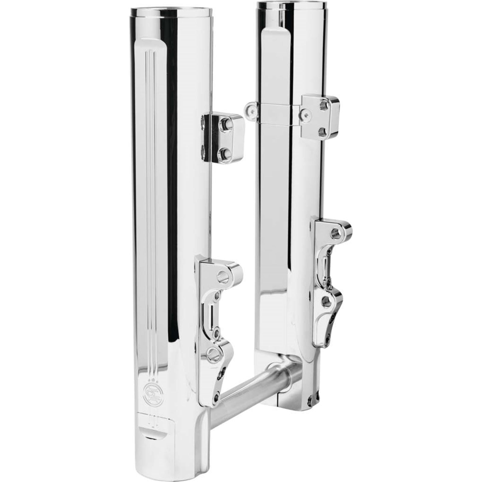 Performance Machine Lower Fork Leg - Chrome - Dual Disc - 49 mm 0208-2177-CH_994043