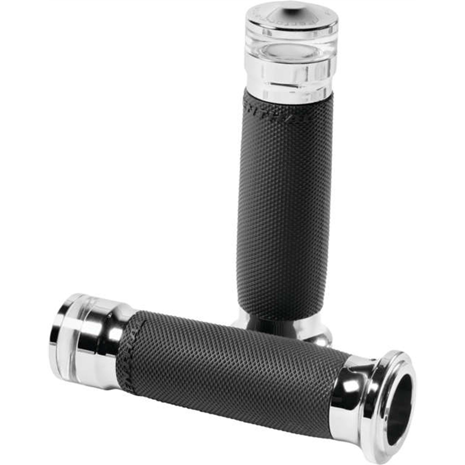 Performance Machine Vision Series Contour LED Turn Signal Grips - Chrome 0063-2100M-CH_990837