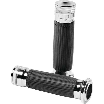 Performance Machine Vision Series Contour LED Turn Signal Grips - Chrome 0063-2100M-CH_990837