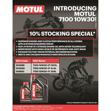 Motul 7100 4T Synthetic Oil 10W30, 4 liter 104090_726102