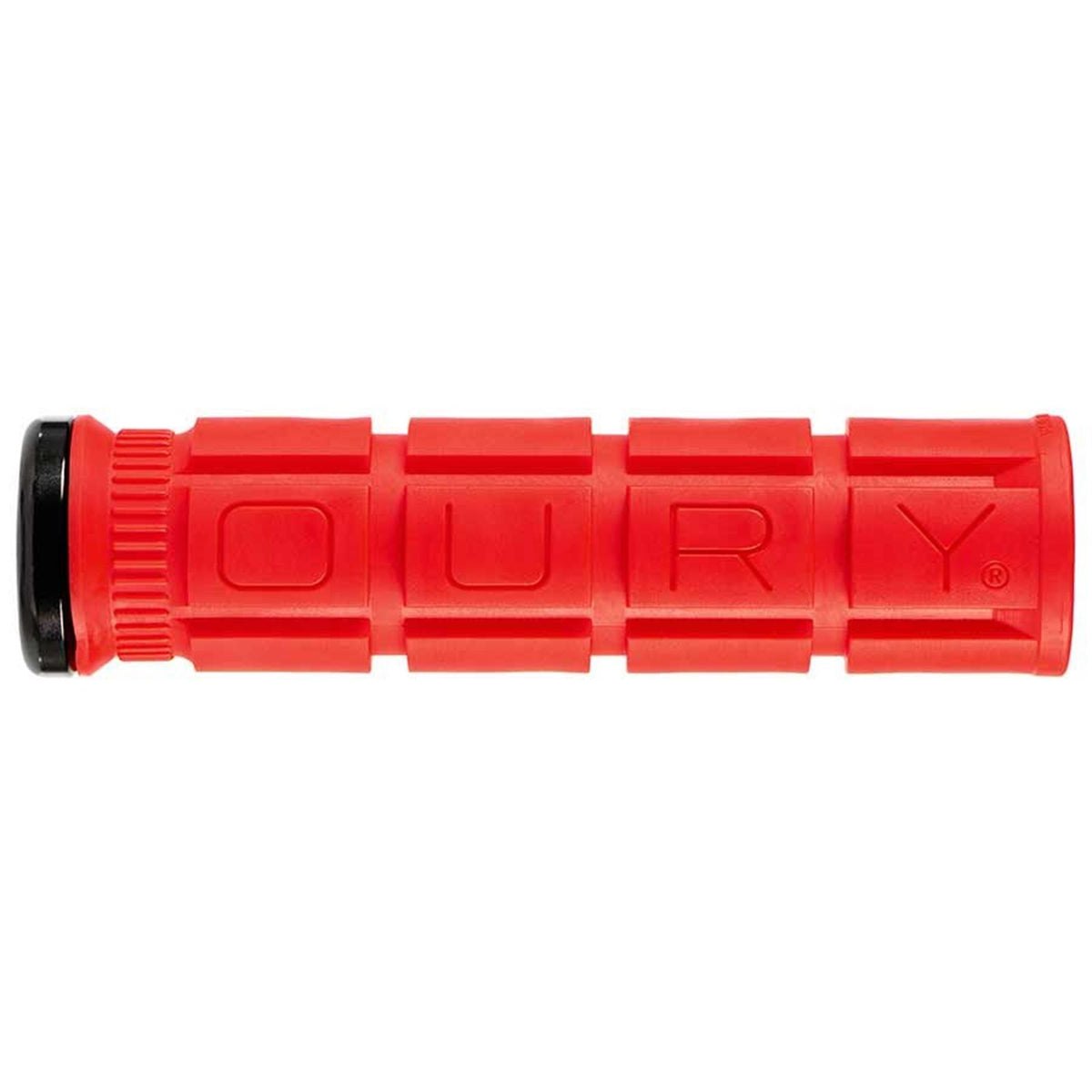 Oury Single-Sided Lock-On Grips - 135mm - Candy Red - Pair [MPN: OSLOOG50]_1117046
