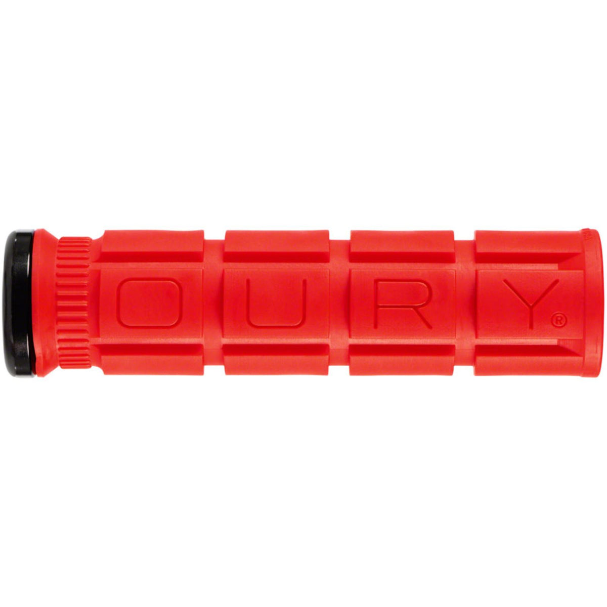 Oury Single-Sided Lock-On Grips - 135mm - Candy Red - Pair [MPN: OSLOOG50]_1269855