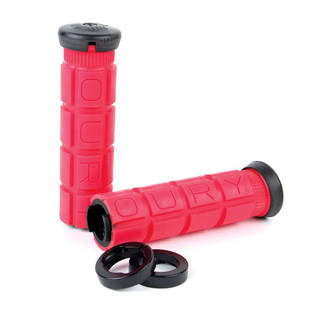Oury Lock-On Grips - 127mm - Red - Pair [MPN: ODLOOG50]_1113217