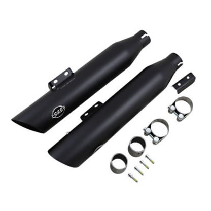 S&S Cycle Slash Cut 50 State Mufflers - Black 550-0752B_730700