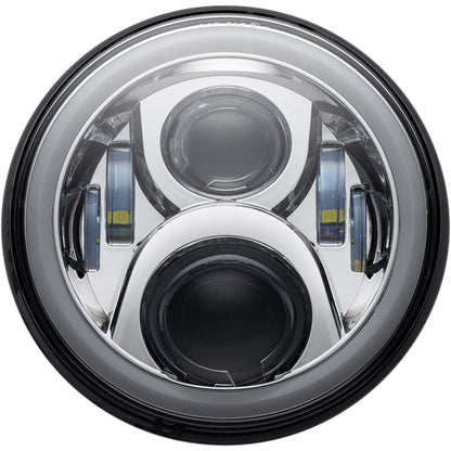 Custom Dynamics Headlamp - 7" - LED - Chrome CD-7-13-C_1052015