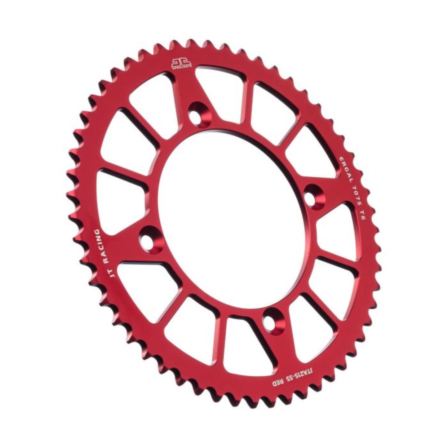 JT Sprockets Rear Racelite Sprocket - Aluminum 55T-420 - Red for Honda JTA215.55RED_1174639
