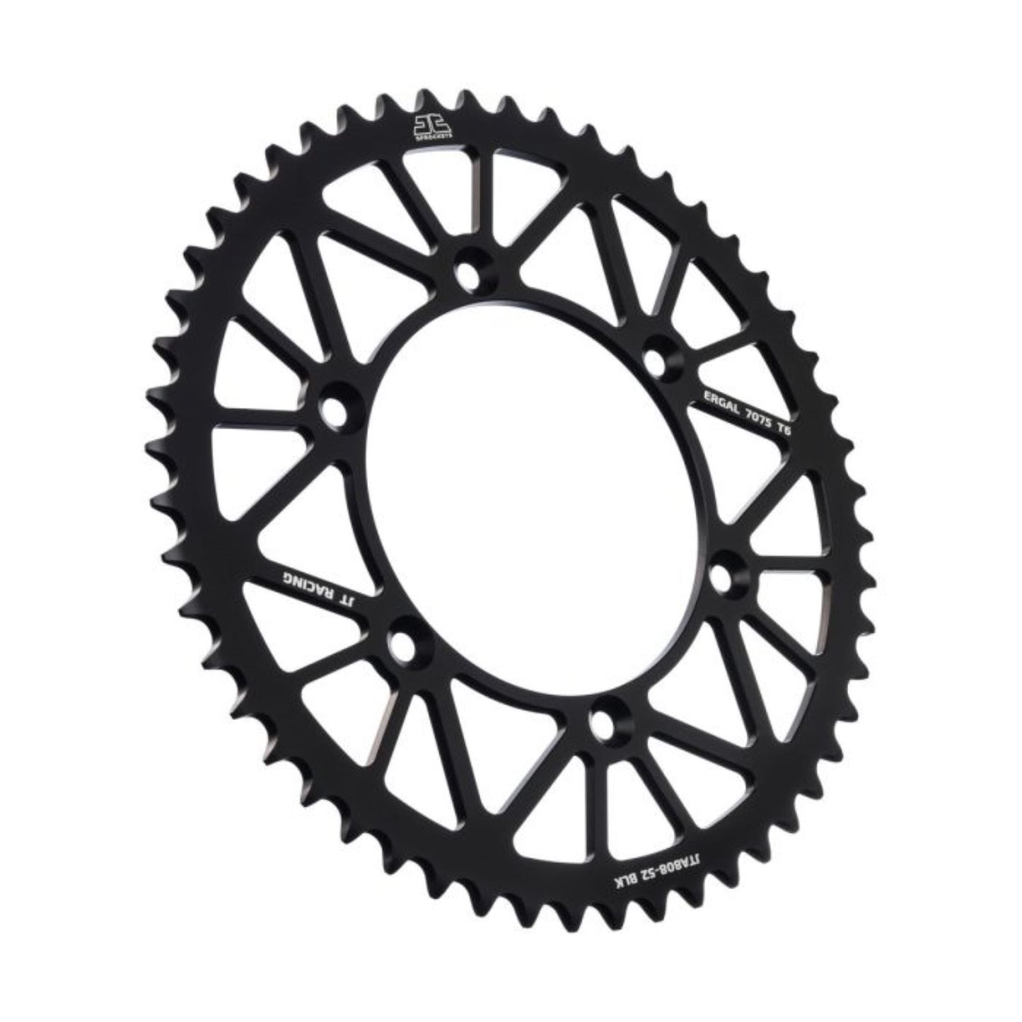 JT Sprockets Rear Racelite Sprocket - Alum - 52T-520 Black for Kawasaki/Suzuki JTA808.52BLK_1368419