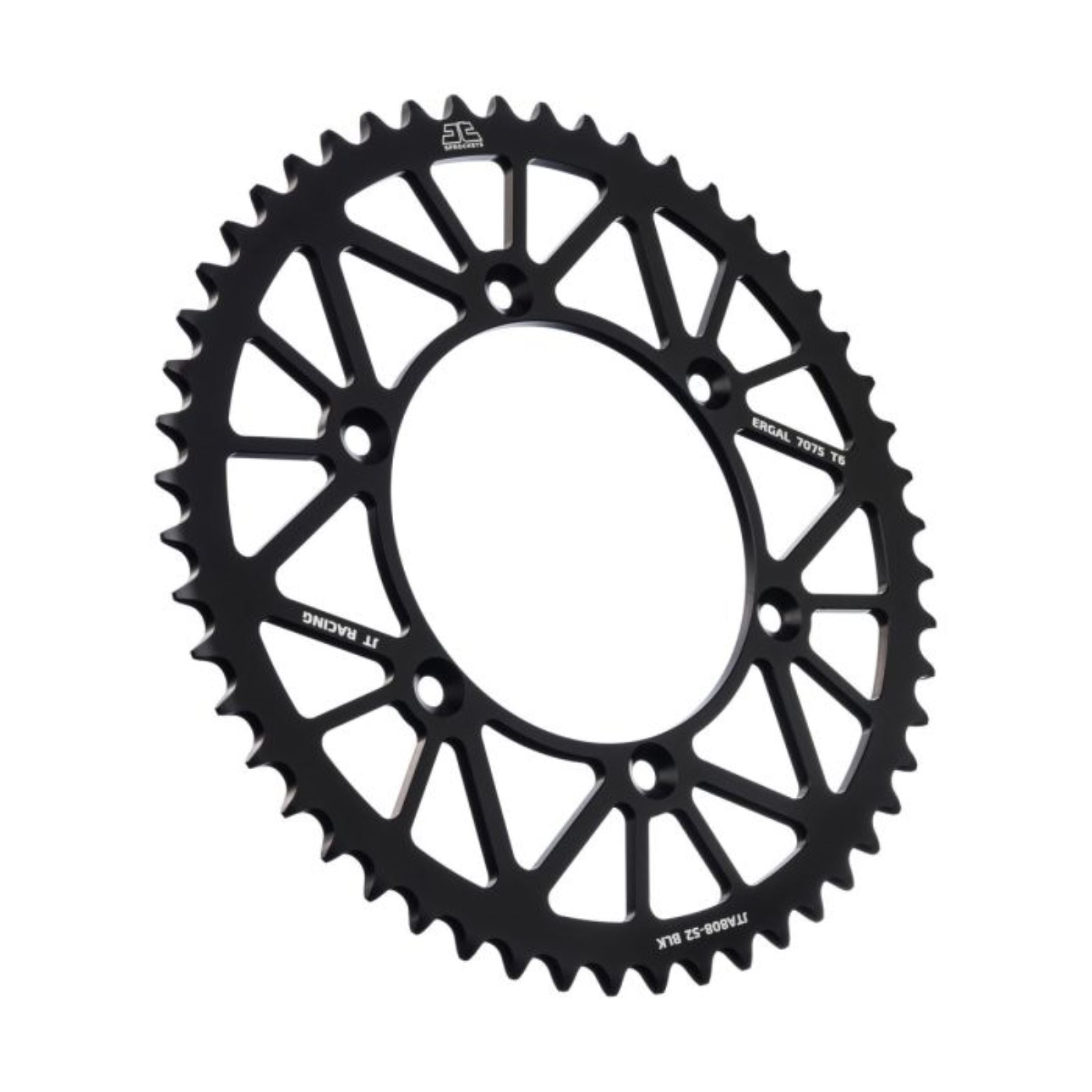 JT Sprockets Rear Racelite Sprocket - Alum - 52T-520 Black for Kawasaki/Suzuki JTA808.52BLK_1368419