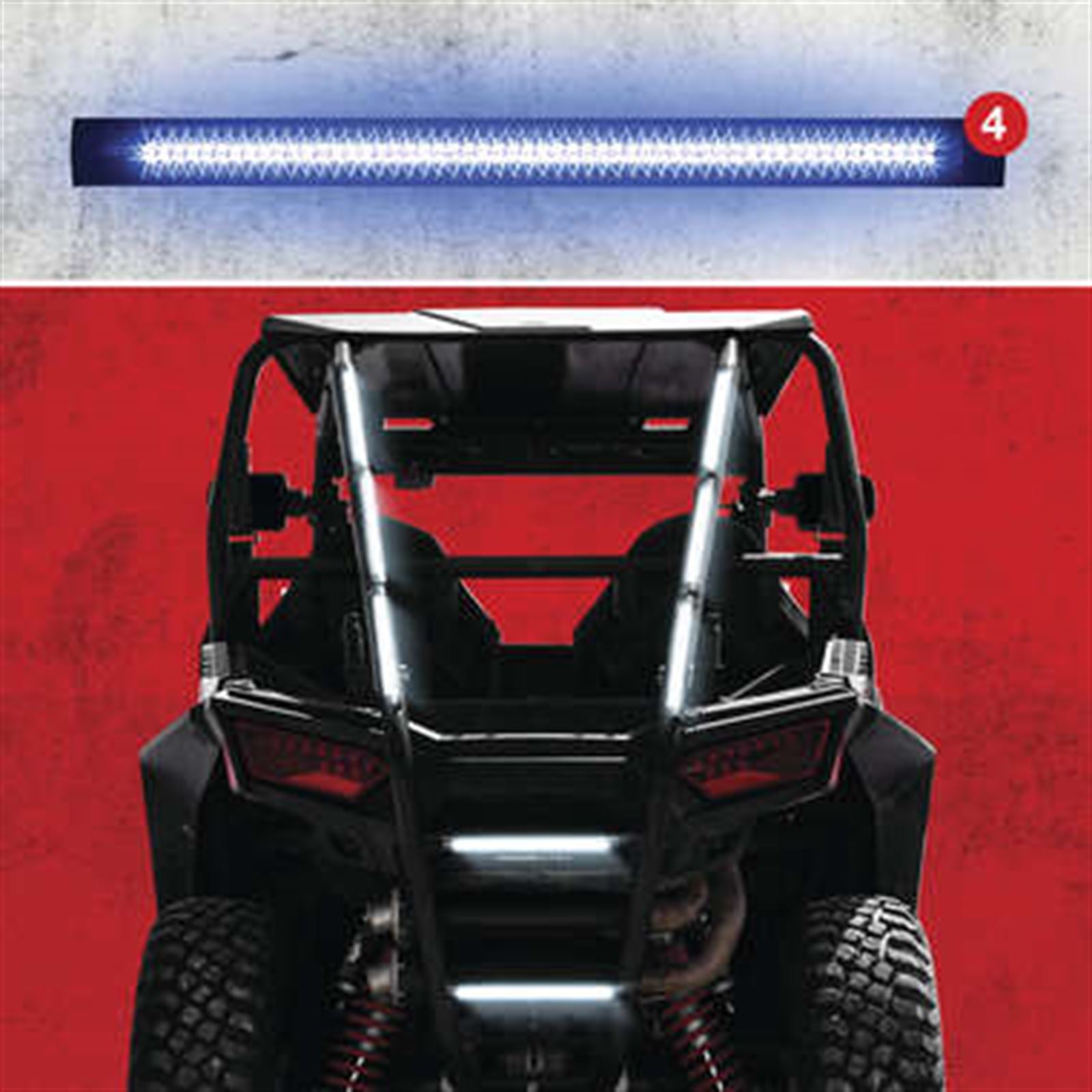 XKGlow Plug-and-Play Emergency Strobe Light Series - Blue - 4-Piece XK052002-4B_989799