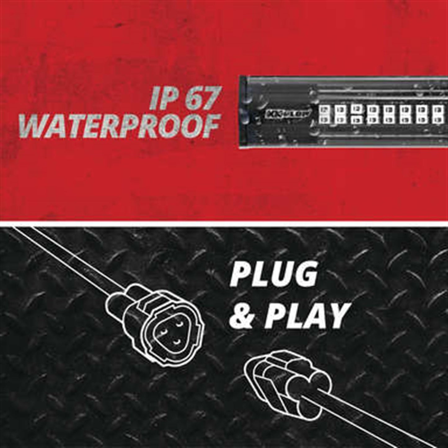 XKGlow Plug-and-Play Emergency Strobe Light Series - Blue - 4-Piece XK052002-4B_989796