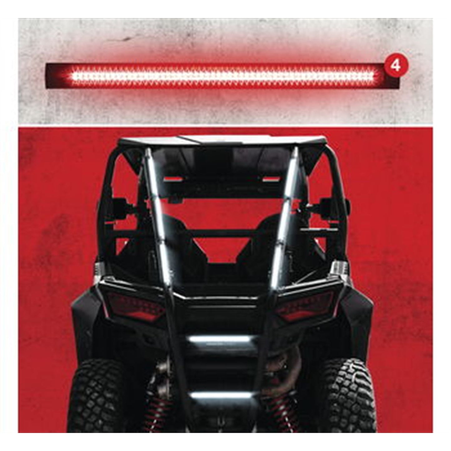 XKGlow Plug-and-Play Emergency Strobe Light Series - Red - 4-Piece XK052002-4R_673310