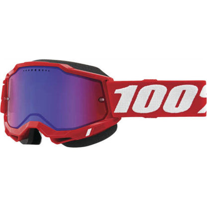 100% Accuri 2 Snow Goggles - Red with Red/Blue Mirror Lens 50223-654-03_985166