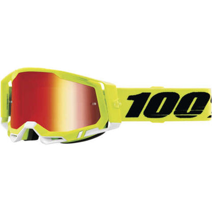 100% Racecraft 2 Goggles - Fluo Yellow - Red Mirror 50121-251-04_995250