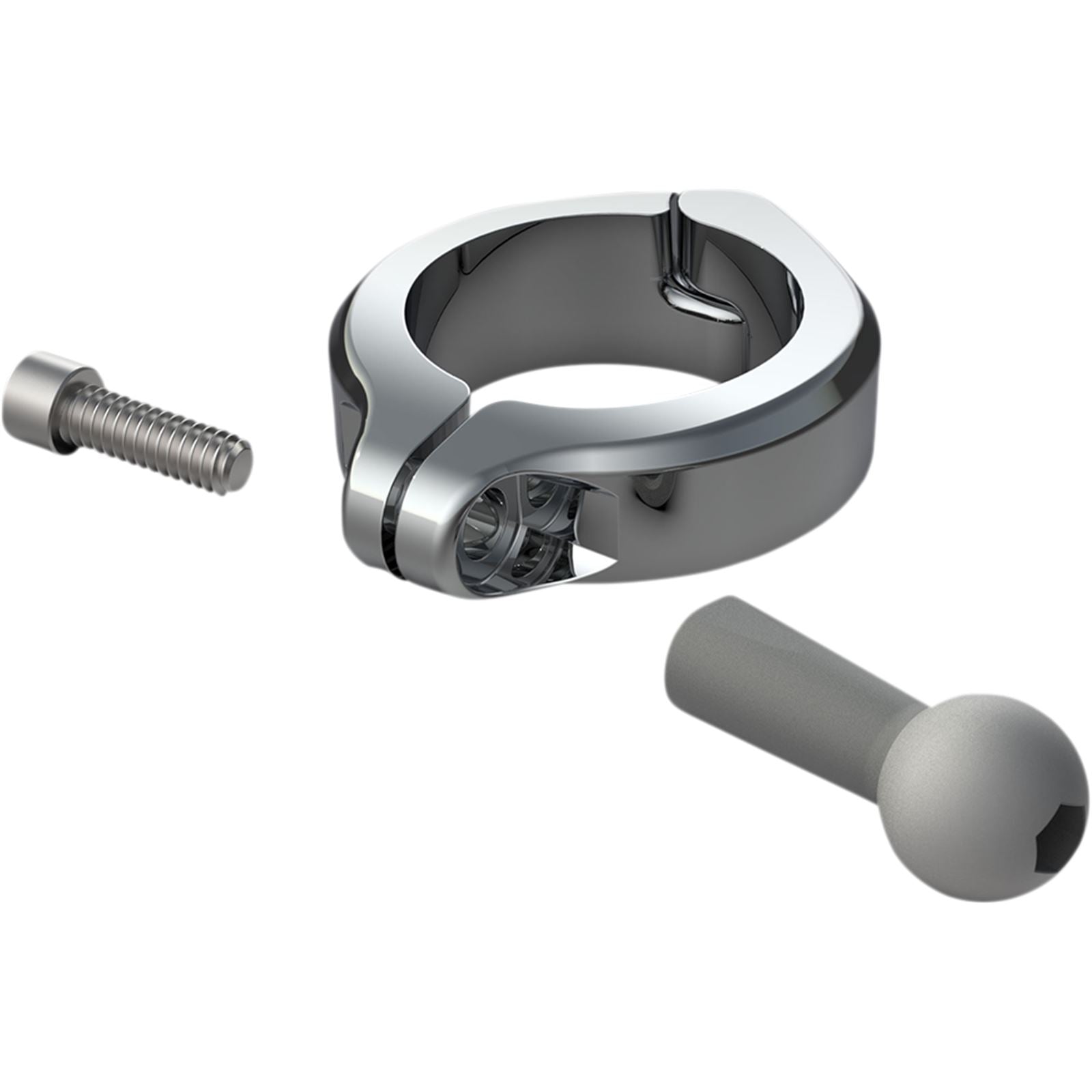 Ciro Ball Mount - Aluminum Clamp - 1-1/2" Handlebars - Chrome [MPN: 50134]_1052064
