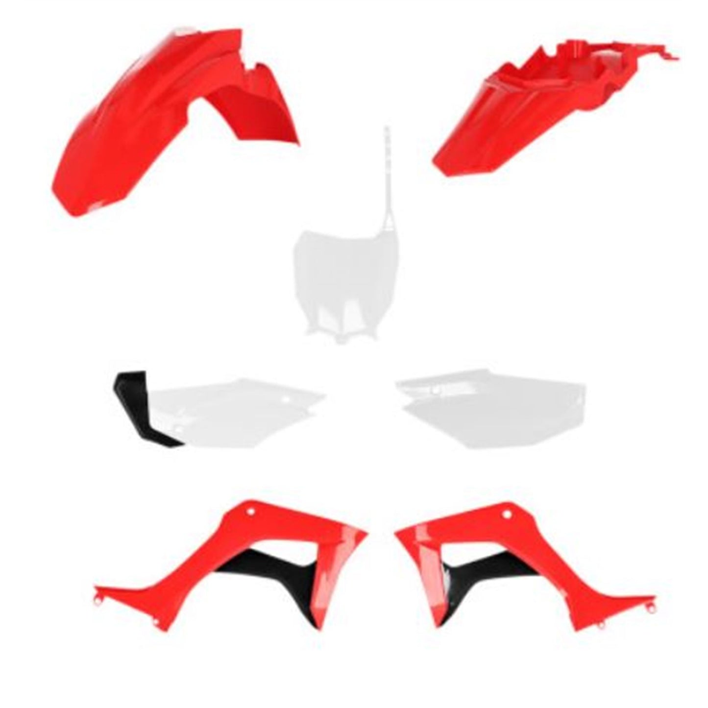 Acerbis Full Replacement Body Kit for Honda CRF110F - Red/White/Black 2861937118_734221