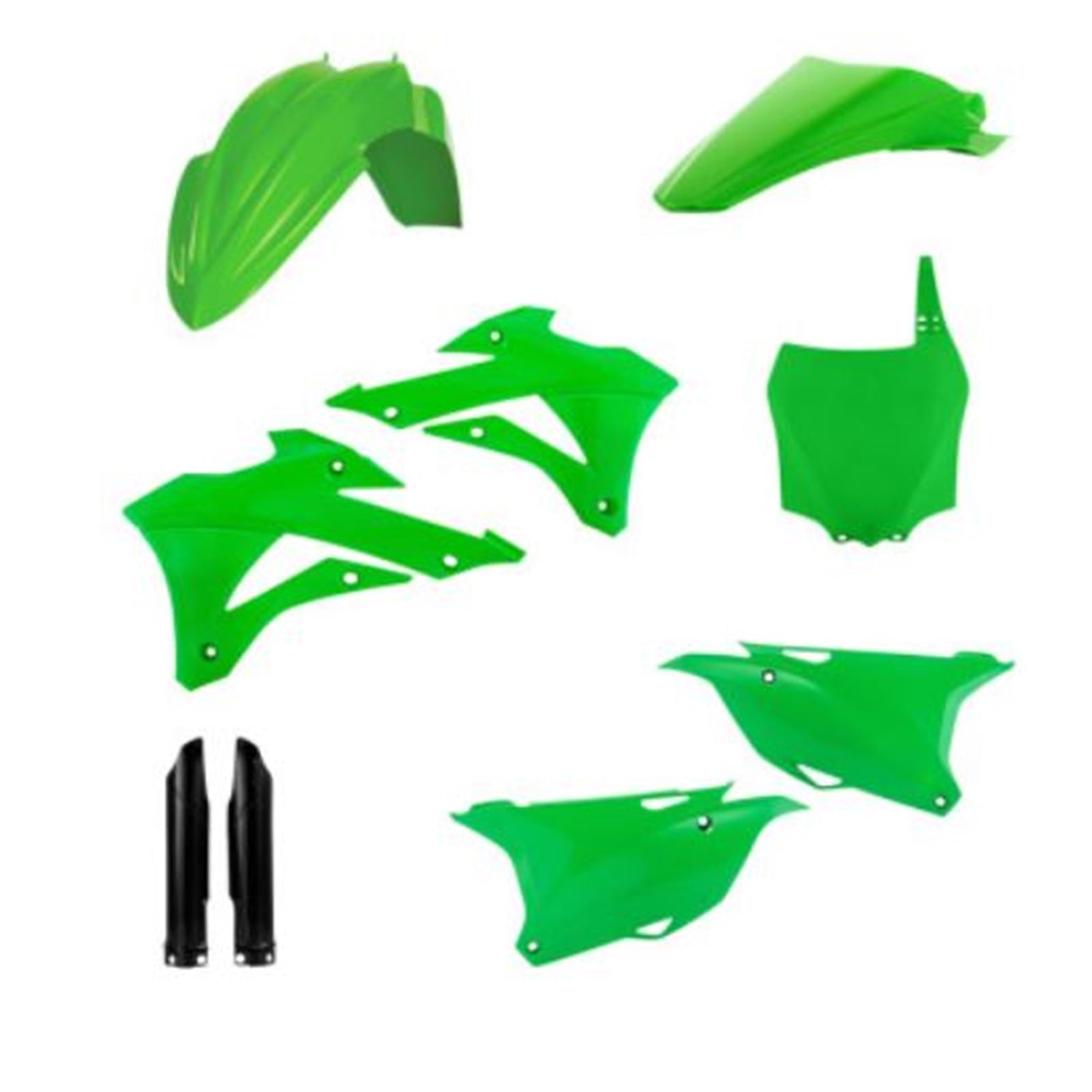 Acerbis Full Replacement Body Kit for Kawasaki KX - Green/Black 2374117118_734241