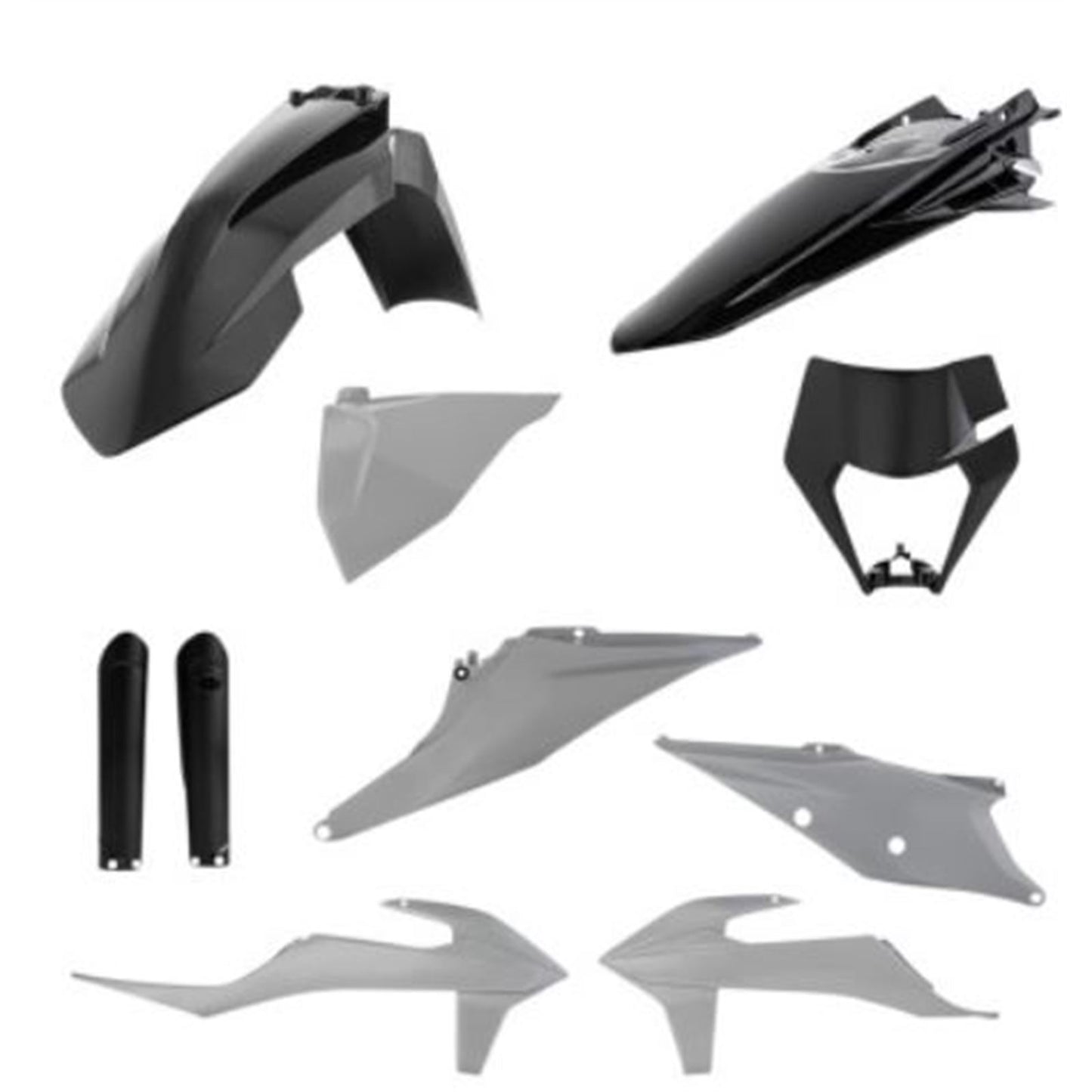 Acerbis Full Replacement Body Kit - Black/Gray for KTM 2791541001_734251