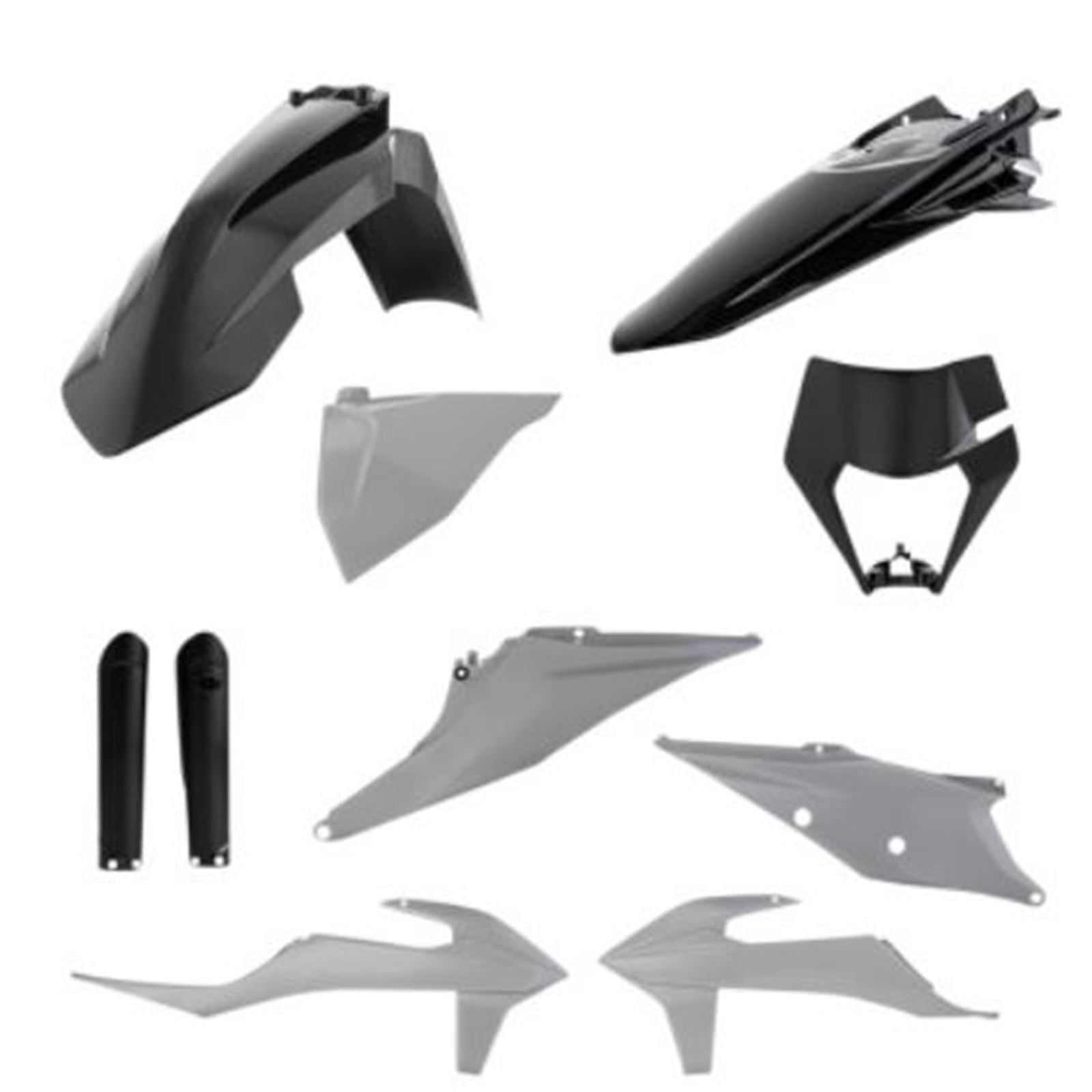 Acerbis Full Replacement Body Kit - Black/Gray for KTM 2791541001_734251