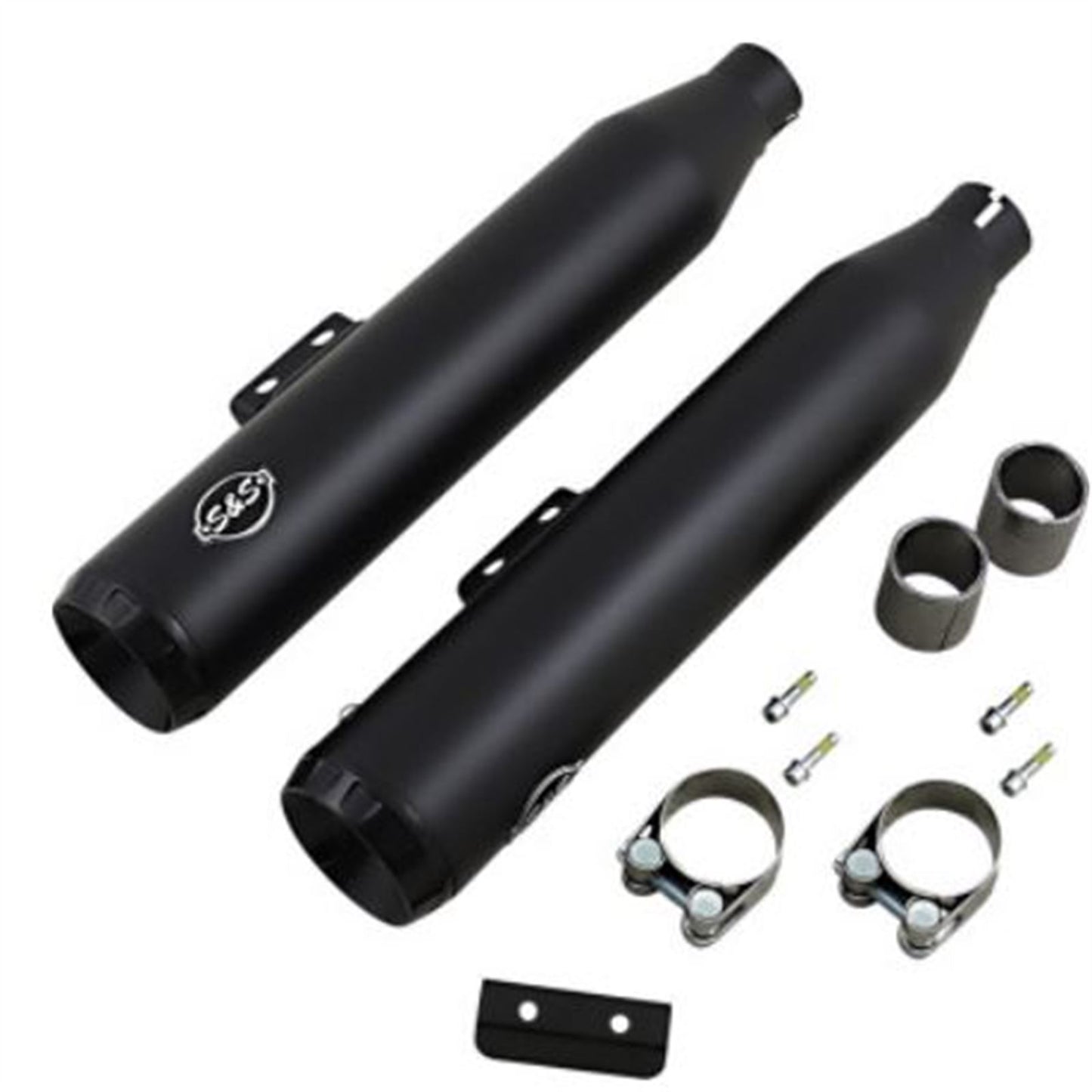 S&S Cycle Grand National 50 State Mufflers - Black 550-0754B_730703