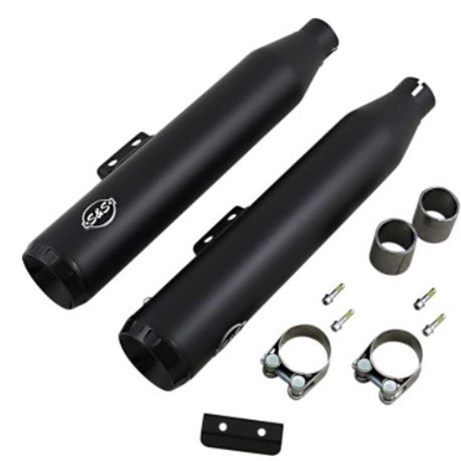S&S Cycle Grand National 50 State Mufflers - Black 550-0754B_730703