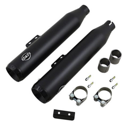 S&S Cycle Grand National 50 State Mufflers - Black 550-0754B_730703