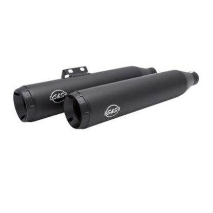 S&S Cycle Grand National 50 State Mufflers - Black 550-0754B_730704